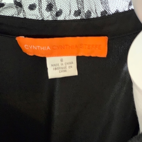 CYNTHIA STEFFE 100% SILK LITTLE BLACK DRESS SIZE 6 - Picture 10 of 10
